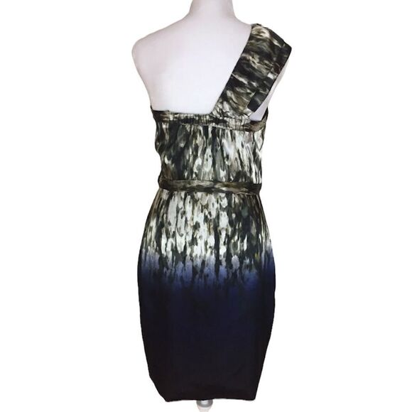 Marc New York Tan Black & Blue Satin Ombré Dress 8 - Picture 3 of 7